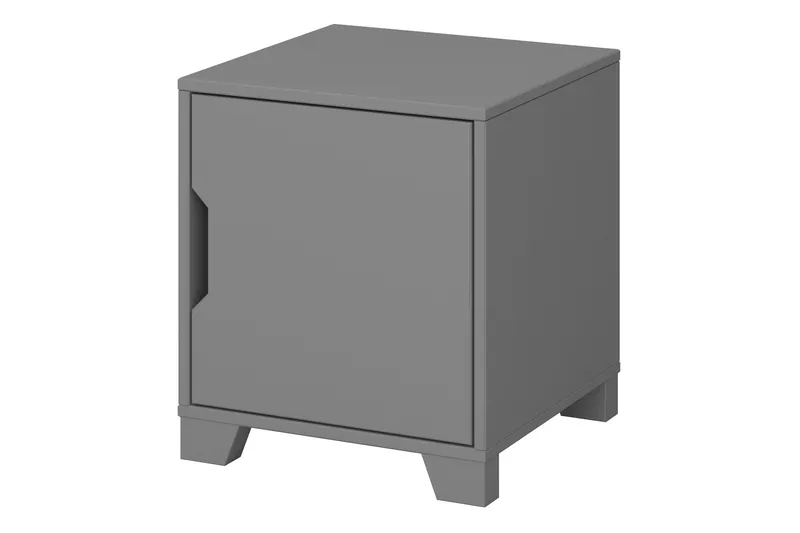 Haltekarr Sengebord med Opbevaring 40 cm i Eg - Grå - Møbler - Borde - Aflastningsbord - Sengebord