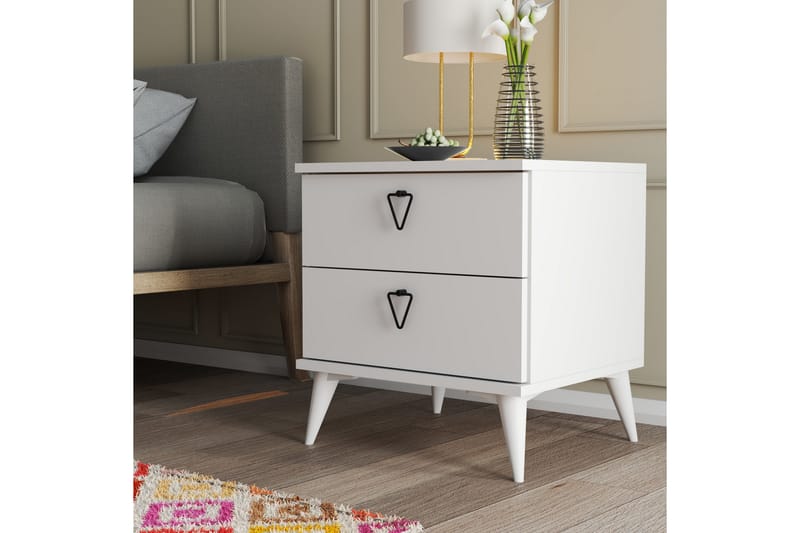 Heibert Sengebord 52 cm - Hvid - Møbler - Borde - Aflastningsbord - Sengebord