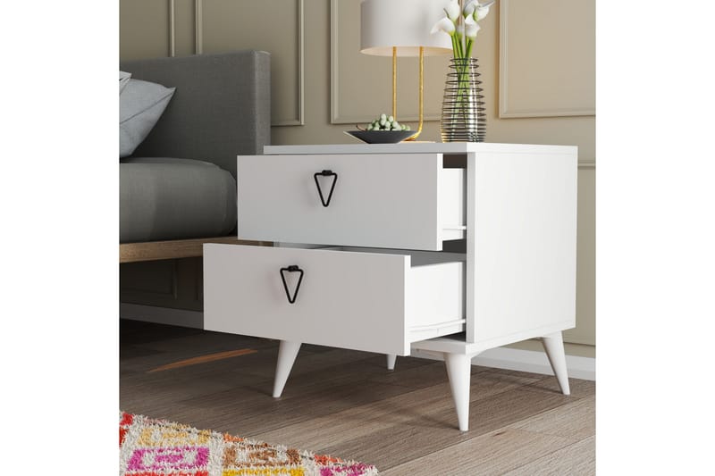 Heibert Sengebord 52 cm - Hvid - Møbler - Borde - Aflastningsbord - Sengebord