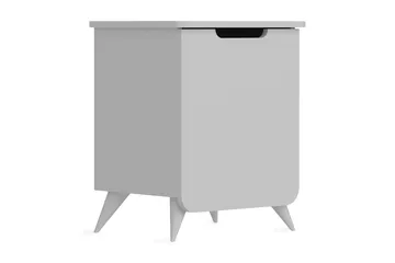 Hejde Sengebord 39 cm med Opbevaring Skab - Hvid - Møbler - Borde - Aflastningsbord - Sengebord