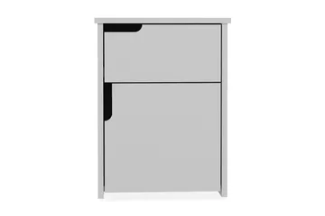 Hejde Sengebord 40 cm med Opbevaring 2 Skab - Hvid - Møbler - Borde - Aflastningsbord - Sengebord