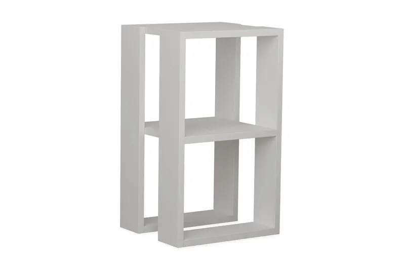 Homitis Sengebord 30 cm med Opbevaring Hylde, Hvid