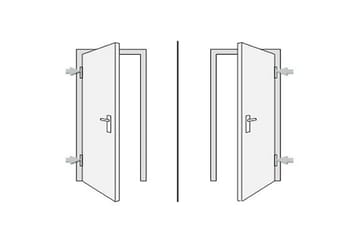 Hoveddør 98 X 208 Cm Antracitgrå - Grå - Møbler - Borde - Aflastningsbord - Sengebord
