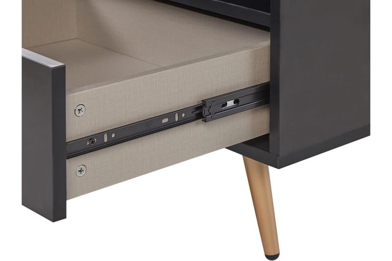 Indio Sengebord 50 cm - Sort/Guld - Møbler - Borde - Aflastningsbord - Sengebord