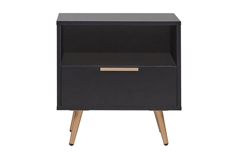 Indio Sengebord 50 cm - Sort/Guld - Møbler - Borde - Aflastningsbord - Sengebord
