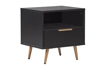 Indio Sengebord 50 cm - Sort/Guld - Møbler - Borde - Aflastningsbord - Sengebord