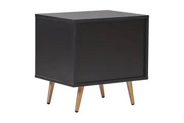 Indio Sengebord 50 cm - Sort/Guld - Møbler - Borde - Aflastningsbord - Sengebord
