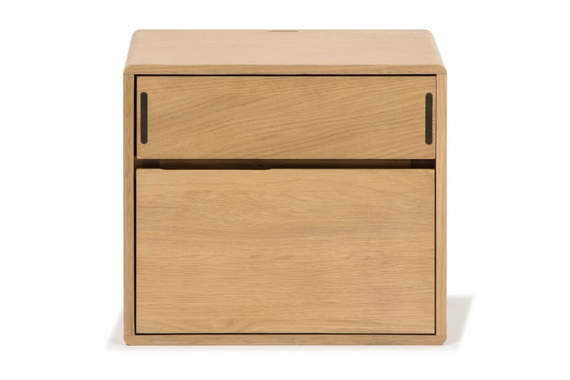 Jerup Væghængt Natbord 32x40 cm Venstre Massiv eg træ - Brun - Møbler - Borde - Aflastningsbord - Sengebord