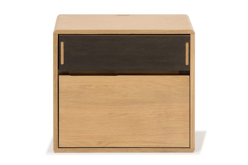 Jerup Væghængt Natbord 32x40 cm Venstre Massiv eg træ - Brun - Møbler - Borde - Aflastningsbord - Sengebord