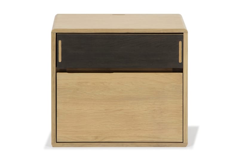Jerup Væghængt Natbord 32x40 cm Venstre Massiv eg træ - Brun - Møbler - Borde - Aflastningsbord - Sengebord