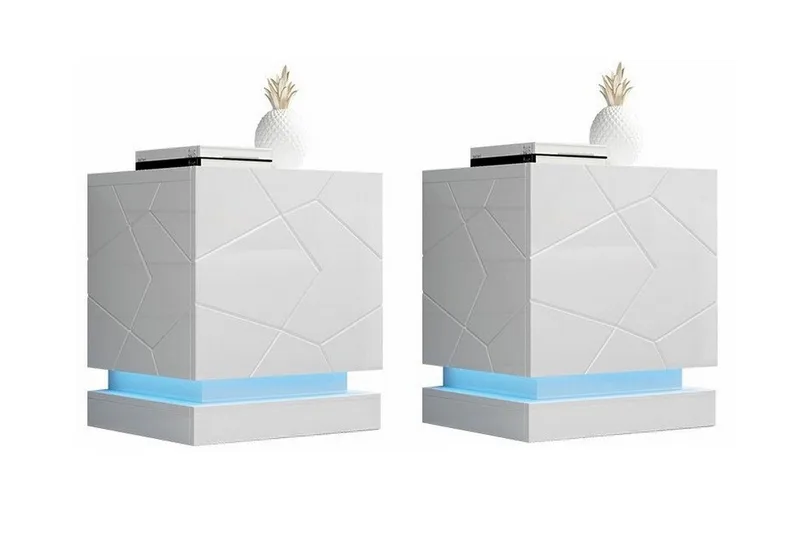 Juniskär Sengbord 46 cm, Hvid