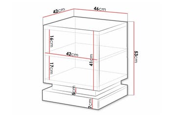 Juniskär Sengbord 46 cm - Sort - Møbler - Borde - Aflastningsbord - Sengebord