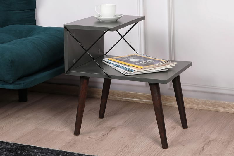 Kaysie Sengebord 50 cm - Antracit - Møbler - Borde - Aflastningsbord - Sengebord