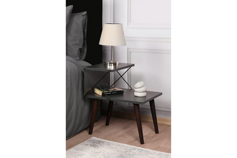 Kaysie Sengebord 50 cm - Antracit - Møbler - Borde - Aflastningsbord - Sengebord