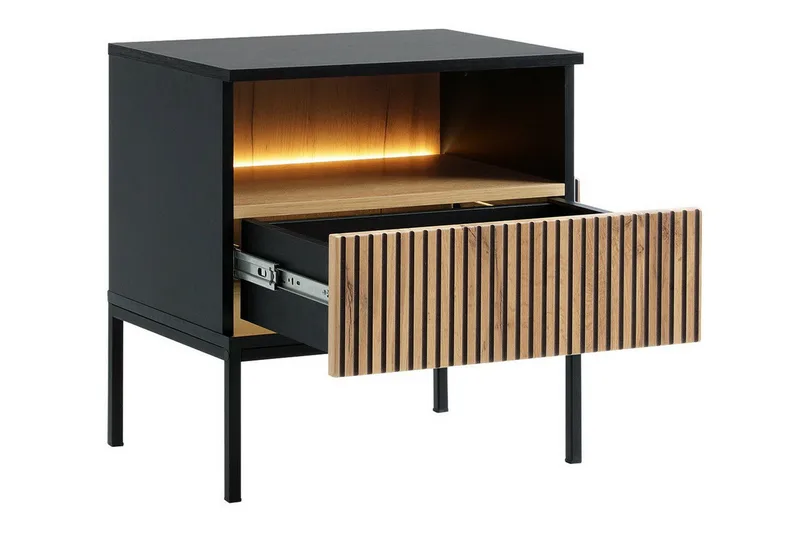 Klinkerville Sengebord 54 cm - Sort - Møbler - Borde - Aflastningsbord - Sengebord