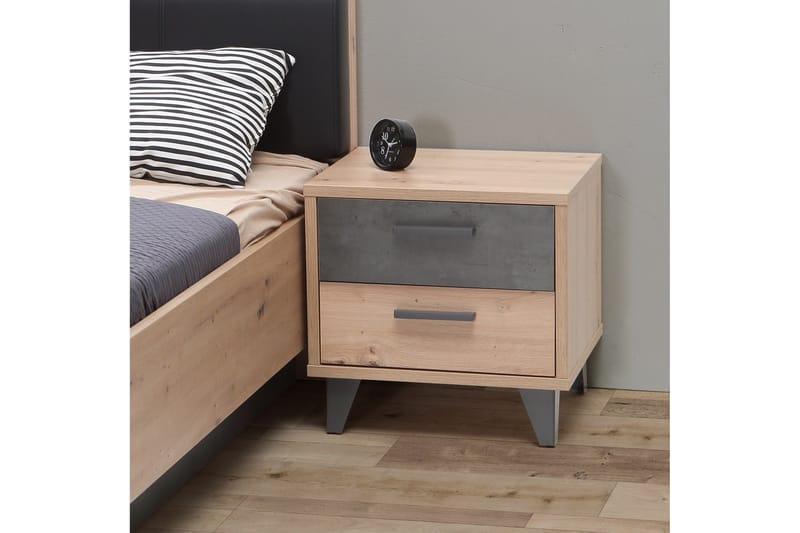Kocherinovo Sengebord 42x50 cm - Brun/Grå - Møbler - Borde - Aflastningsbord - Sengebord