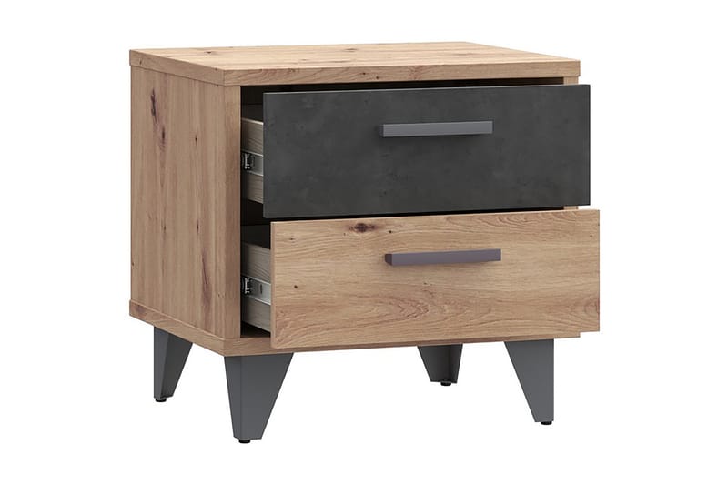 Kocherinovo Sengebord 42x50 cm - Brun/Grå - Møbler - Borde - Aflastningsbord - Sengebord