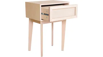 Sengebord Korsen - Hvidpigmenteret eg - Møbler - Borde - Aflastningsbord - Sengebord