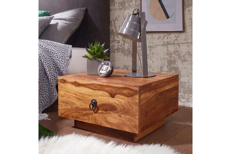 Krams Sengebord 40 cm med Opbevaring Skuffe - Massivt Træ - Møbler - Borde - Aflastningsbord - Sengebord