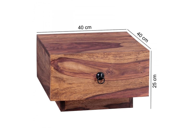 Krams Sengebord 40 cm med Opbevaring Skuffe - Massivt Træ - Møbler - Borde - Aflastningsbord - Sengebord