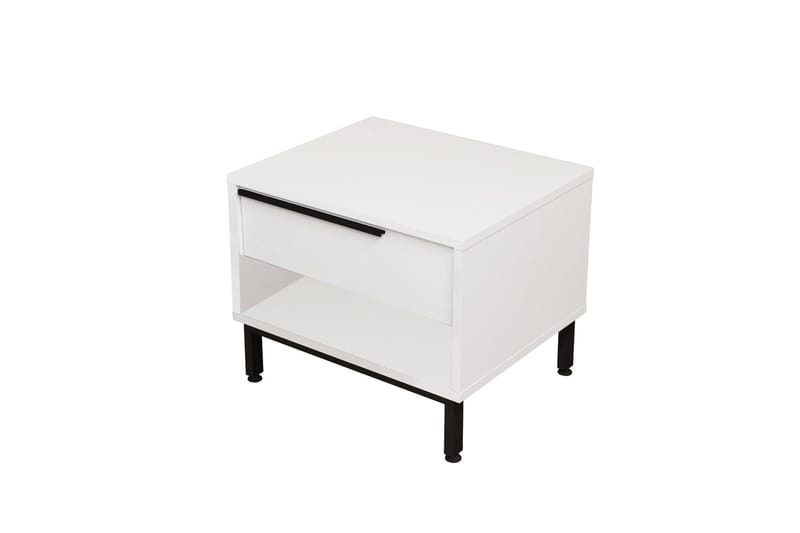 Liyakat Sengebord 53,6 cm - Hvid - Møbler - Borde - Aflastningsbord - Sengebord