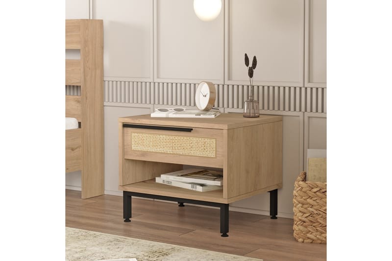 Liyakat Sengebord 53,6 cm - Oak - Møbler - Borde - Aflastningsbord - Sengebord