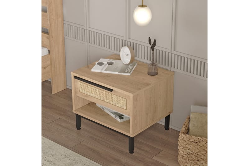 Liyakat Sengebord 53,6 cm - Oak - Møbler - Borde - Aflastningsbord - Sengebord