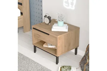 Liyakat Sengebord 53,6 cm - Valnød finér - Møbler - Borde - Aflastningsbord - Sengebord