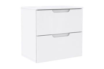 Llanharry Sengebord 50 cm med Opbevaring 2 Skuffer - Hvid - Møbler - Borde - Aflastningsbord - Sengebord