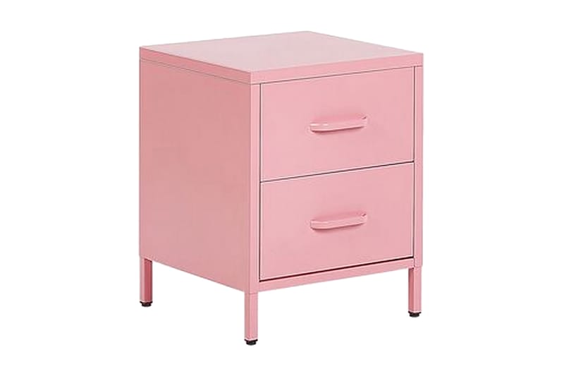 Malavin Sengebord 43 cm - Stål/Lyserød - Møbler - Borde - Aflastningsbord - Sengebord