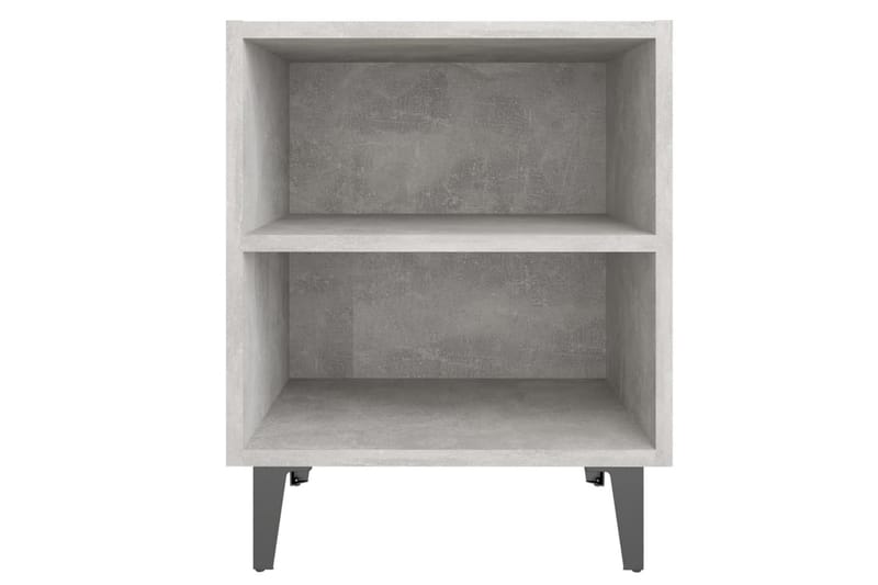 sengebord med metalben 40x30x50 cm betongrå - Grå - Møbler - Borde - Aflastningsbord - Sengebord