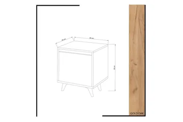 Mod Design Sengebord 45 cm med Opbevaring Hvidt Skab - Træ/Hvid - Møbler - Borde - Aflastningsbord - Sengebord