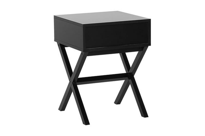 Mondejar Sengebord 40 cm med Opbevaring Skuffe - Sort - Møbler - Borde - Aflastningsbord - Sengebord
