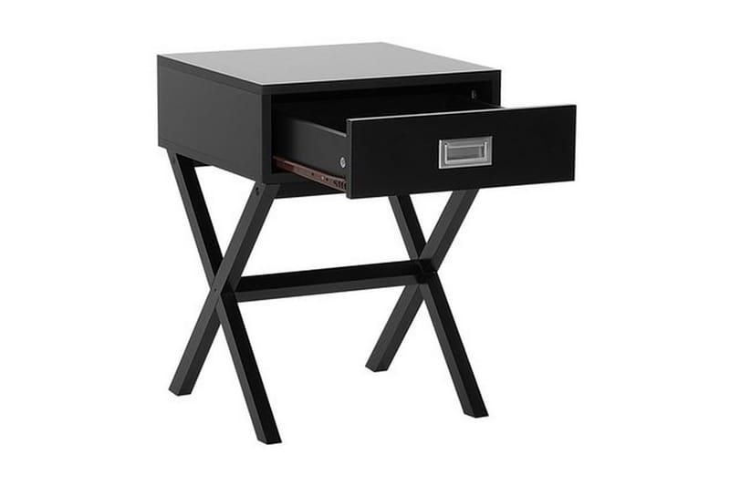 Mondejar Sengebord 40 cm med Opbevaring Skuffe - Sort - Møbler - Borde - Aflastningsbord - Sengebord