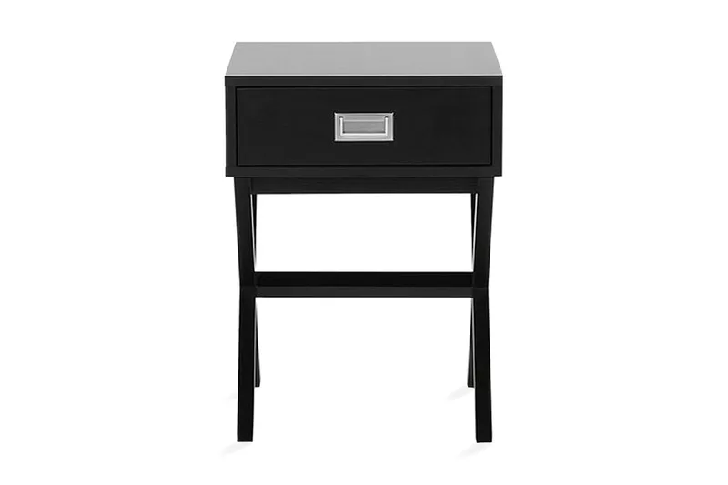 Mondejar Sengebord 40 cm med Opbevaring Skuffe, Sort