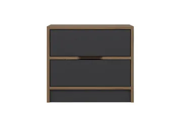 Munna Sengebord 54 cm - Valnød finér/Antracit - Møbler - Borde - Aflastningsbord - Sengebord