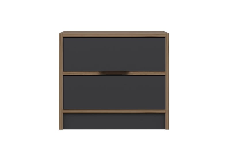 Munna Sengebord 54 cm - Valnød finér/Antracit - Møbler - Borde - Aflastningsbord - Sengebord