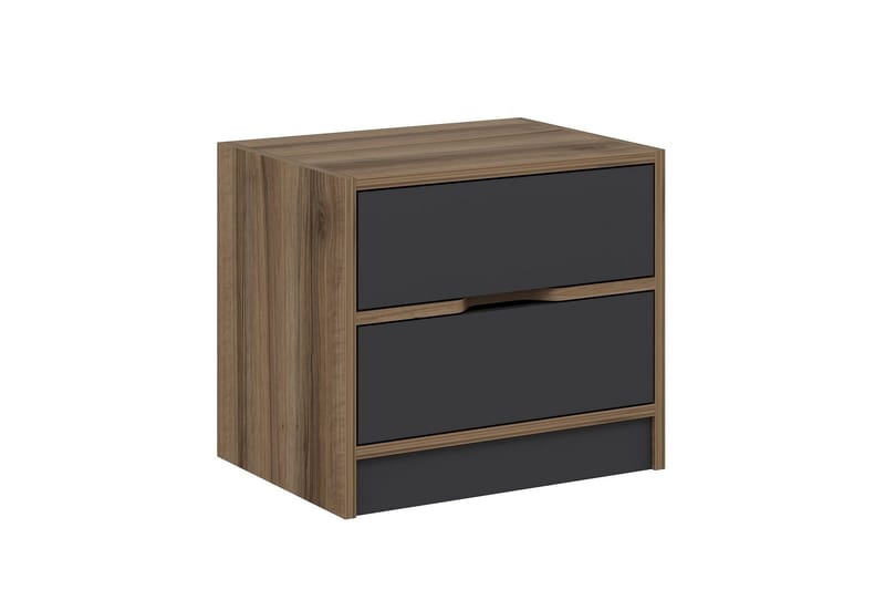 Munna Sengebord 54 cm - Valnød finér/Antracit - Møbler - Borde - Aflastningsbord - Sengebord