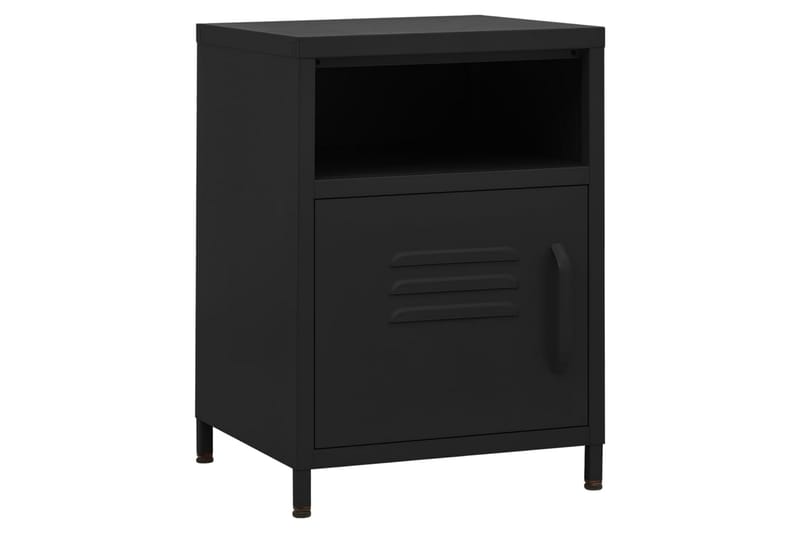 natbord 35x35x51 cm stål sort - Sort - Møbler - Borde - Aflastningsbord - Sengebord