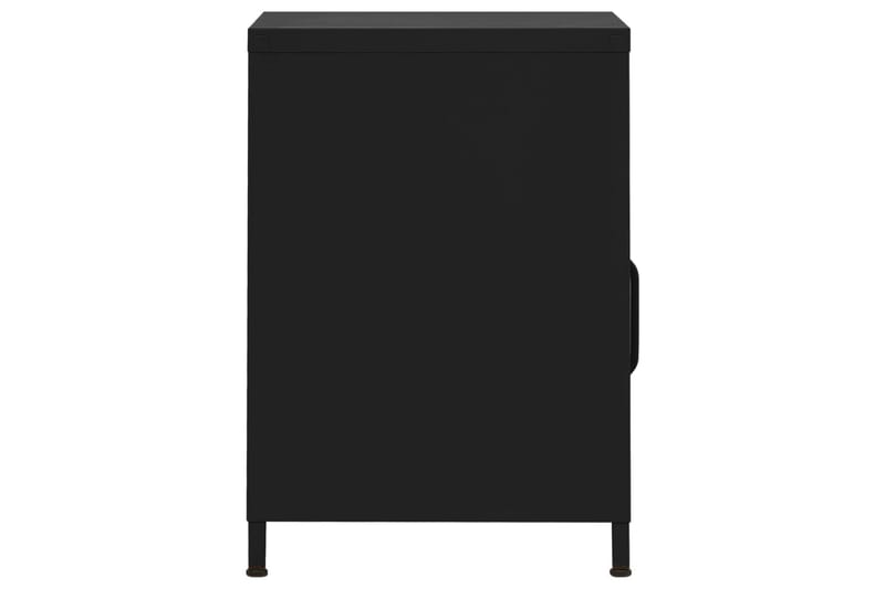 natbord 35x35x51 cm stål sort - Sort - Møbler - Borde - Aflastningsbord - Sengebord