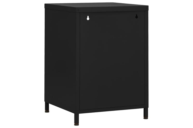 natbord 35x35x51 cm stål sort - Sort - Møbler - Borde - Aflastningsbord - Sengebord