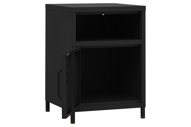 natbord 35x35x51 cm stål sort - Sort - Møbler - Borde - Aflastningsbord - Sengebord