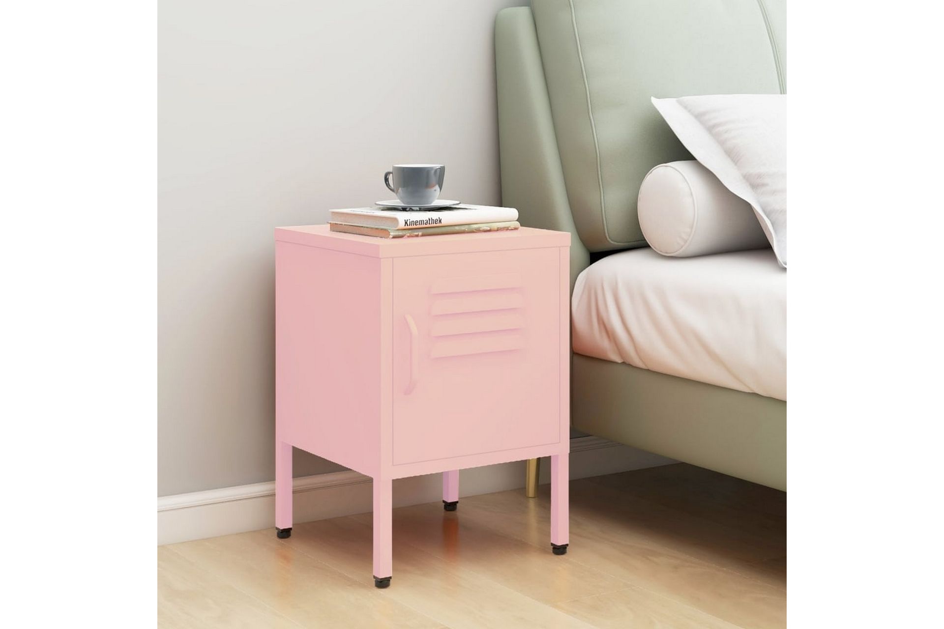 natbord 35x35x51 cm stål pink - Lyserød - Møbler - Borde - Aflastningsbord - Sengebord