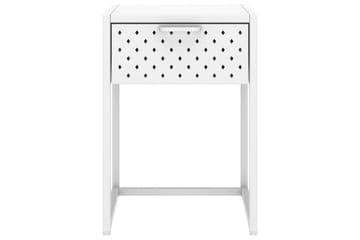 natbord 38x35x54 cm stål hvid - Hvid - Møbler - Borde - Aflastningsbord - Sengebord