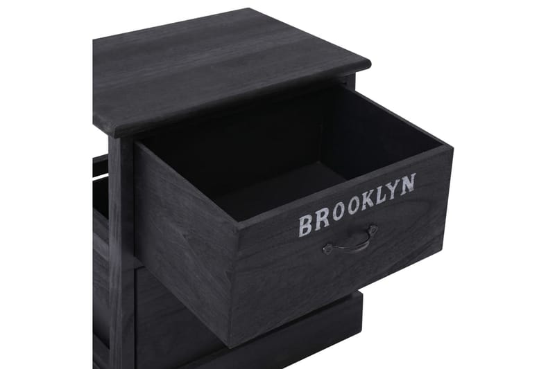 Natborde 2 Stk. 38 X 28 X 45 Cm Kejsertræ Sort - Sort - Møbler - Borde - Aflastningsbord - Sengebord