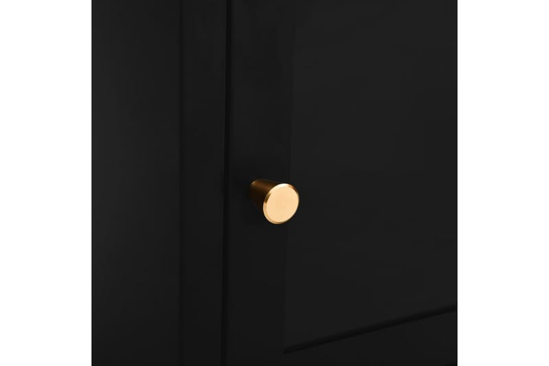 natborde 2 stk. 40x30x54,5 cm stål og glas sort - Sort - Møbler - Borde - Aflastningsbord - Sengebord