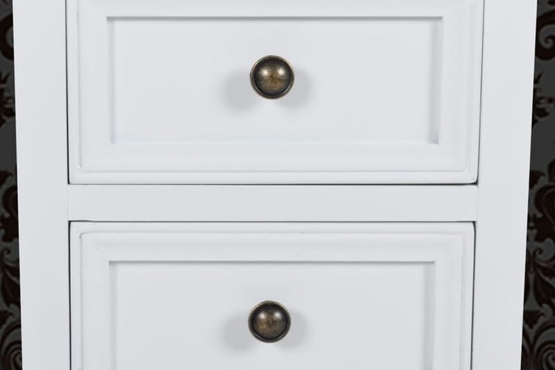 Natborde 4 Stk. Med 2 Skuffer Mdf Hvid - Hvid - Møbler - Borde - Aflastningsbord - Sengebord
