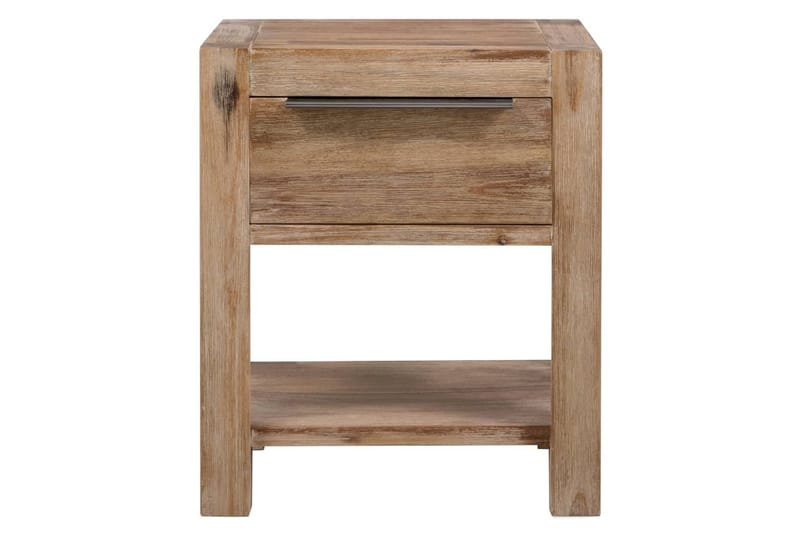 natborde med skuffer 2 stk. 40x30x48 cm massivt akacietræ - Brun - Møbler - Borde - Aflastningsbord - Sengebord