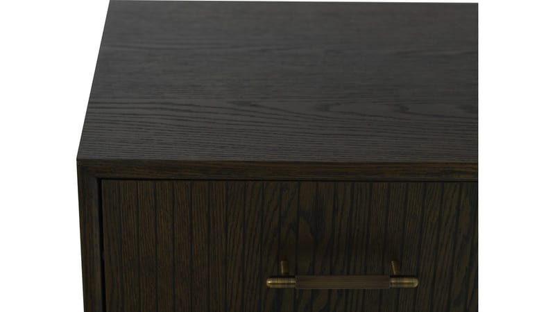 Sengebord NFG Lyon 1 skuffe Brunlackad ek 66 cm - Brunlakeret eg - Møbler - Borde - Aflastningsbord - Sengebord