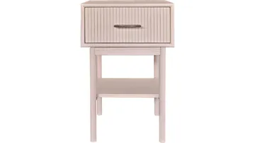 Sengebord NFG Lyon 1 skuffe Vitpigmenterad ek 66 cm - Hvidpigmenteret eg - Møbler - Borde - Aflastningsbord - Sengebord
